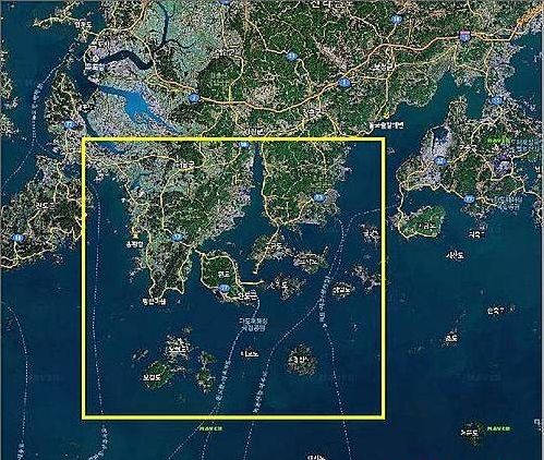 완도부근 조사구역도