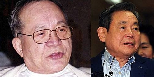 이맹희 전 제일비료 회장과 이건희 삼성전자 회장