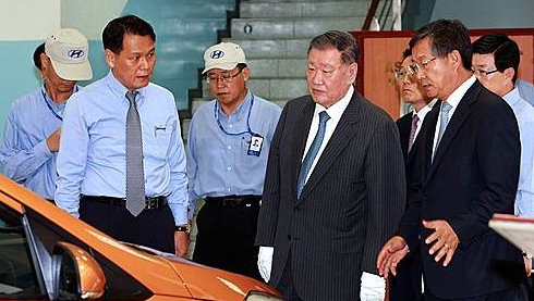 정몽구회장 인도,터키 공장 방문 (사진1)/뉴시스