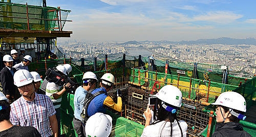 제2롯데월드 공사장 2차 안전점검/뉴시스