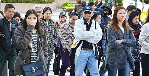 한국 춥군요/뉴시스