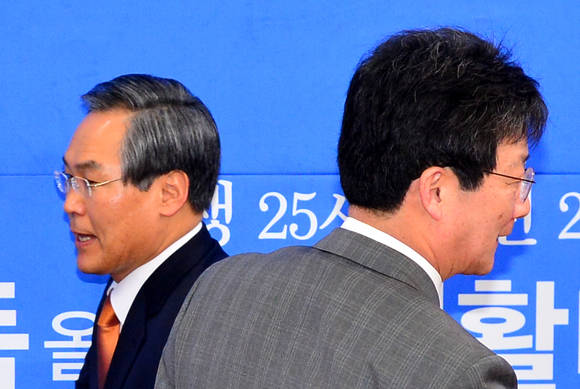 여야 원내대표 주례회동/뉴시스