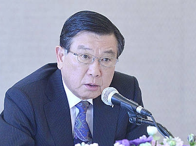 취임 인사말 하는 박삼구 회장/뉴시스