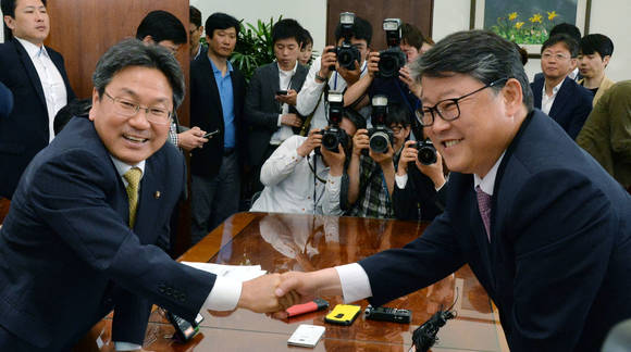 공무원연금개혁특위 여야 간사 회동/뉴시스