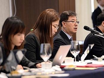 인사말하는 김재천 한국주택금융공사 사장/뉴시스