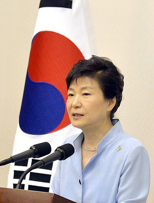 인사말하는 박근혜 대통령/뉴시스
