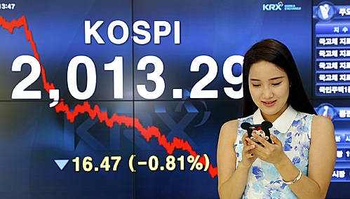 코스피 2000선 붕괴 위기/뉴시스