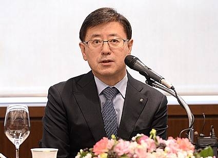 인사말하는 김재천 사장/뉴시스