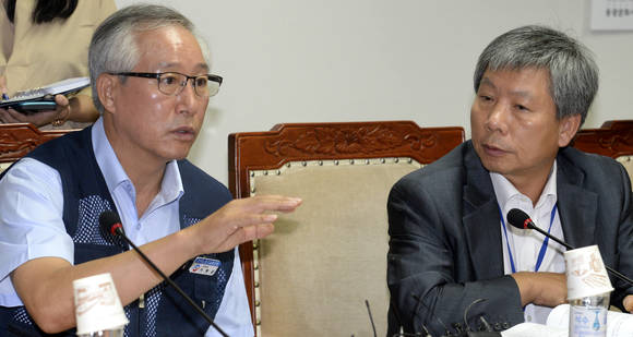 발언하는 이병균 한국노총 사무총장/뉴시스