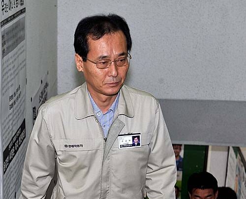 노조 방문한 현대차 윤갑한 사장/뉴시스