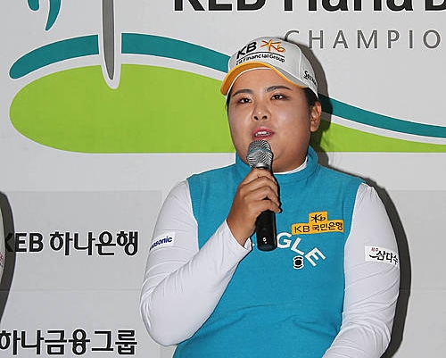 기자회견하는 박인비/뉴시스