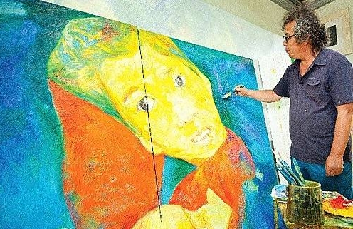 '장애인을 그리는 화가' 김근태화백/뉴시스