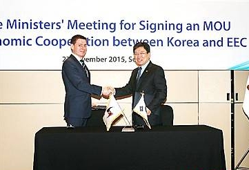 윤상직 장관 EEU 통상장관 면담/뉴시스
