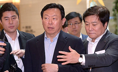 사장단회에 입장하는 신동빈 회장/뉴시스