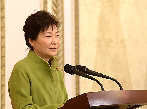 인사말하는 박근혜 대통령/뉴시스