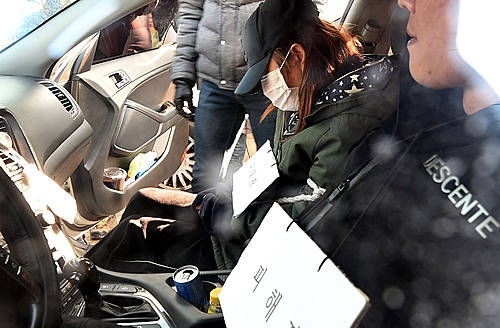 '인면수심, 남편 청부살해 현장검증'/뉴시스