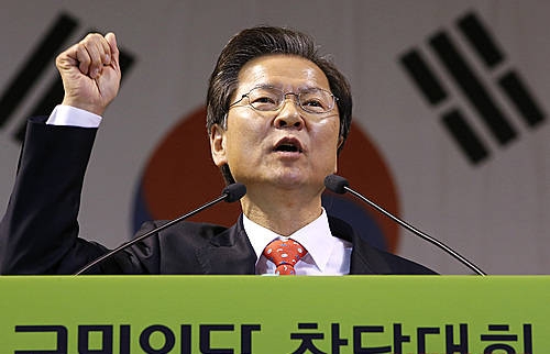 대표 수락연설하는 국민의당 천정배 공동대표/뉴시스