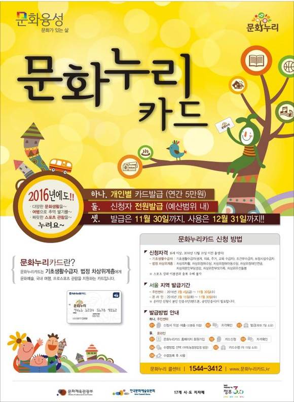통합문화이용권 포스터/뉴시스