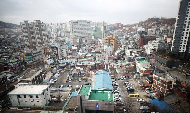 서울 동작구 흑석2구역의 모습.