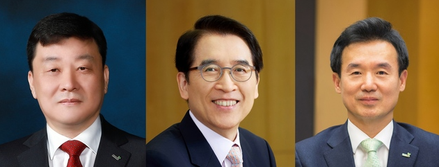  (왼쪽부터) 편정범 교보생명 사장, 신창재 교보생명 회장, 윤열현 교보생명 사장. (사진=교보생명 제공)