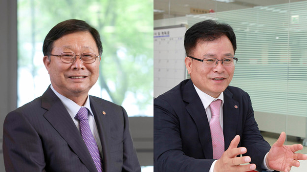 도상철 대표(왼쪽)와 조항목 대표(오른쪽). (사진=NS홈쇼핑)