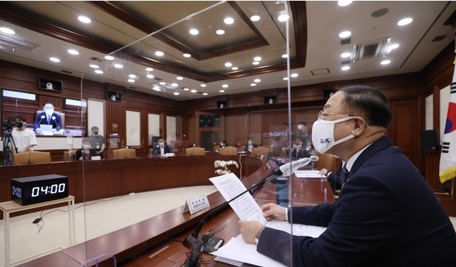 홍남기 경제부총리 겸 기획재정부 장관이 29일 오전 서울 종로구 정부서울청사에서 열린 제13차 혁신성장 BIG3 추진회의에 참석해 발언하고 있다. (공동취재사진) 2021.07.29.