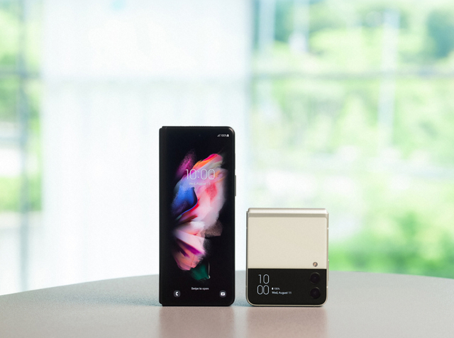 <br>
삼성전자는 11일 삼성 갤럭시 언팩 2021(Samsung Galaxy Unpacked 2021: Get ready to unfold) 행사를 온라인으로 개최했다. 사진은 삼성 '갤럭시 Z 폴드3·플립3'. (사진=삼성전자 제공) 2021.08.12. *재판매 및 DB 금지
