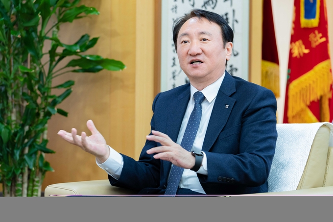 권준학 은행장이 농업금융 전문은행으로서의 NH농협은행 역할에 대해 이야기하고 있다 ⓒ 파이낸셜데일리 / NH농협은행