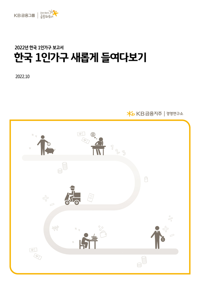 2022년 한국 1인가구 보고서 표지 ⓒ 파이낸셜데일리 / KB금융그룹