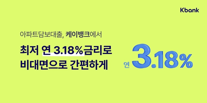 케이뱅크, 아파트담보대출 출시 ⓒ 파이낸셜데일리 / 케이뱅크