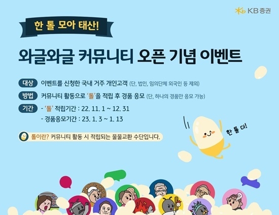 KB증권은 MTS 내 '커뮤니티' 오픈 기념 이벤트를 실시한다. ⓒ 파이낸셜데일리 / KB증권