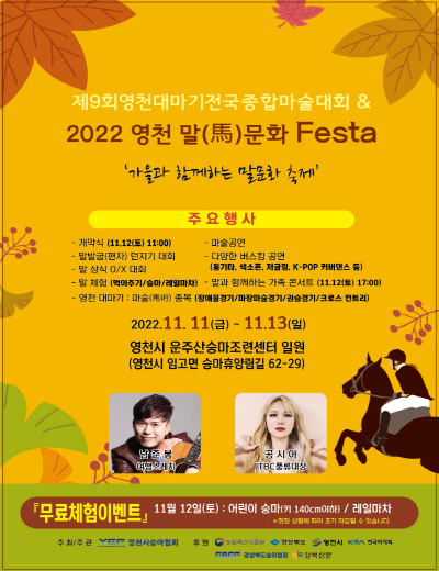 제9회 영천대마기 전국종합미술대회 포스터 ⓒ파이낸셜데일리/영천시