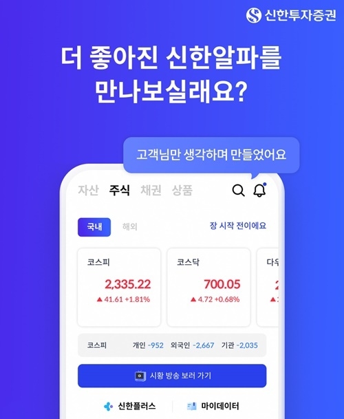 신한투자증권은 신한알파_MTS를 개편했다. ⓒ 파이낸셜데일리 / 신한투자증권