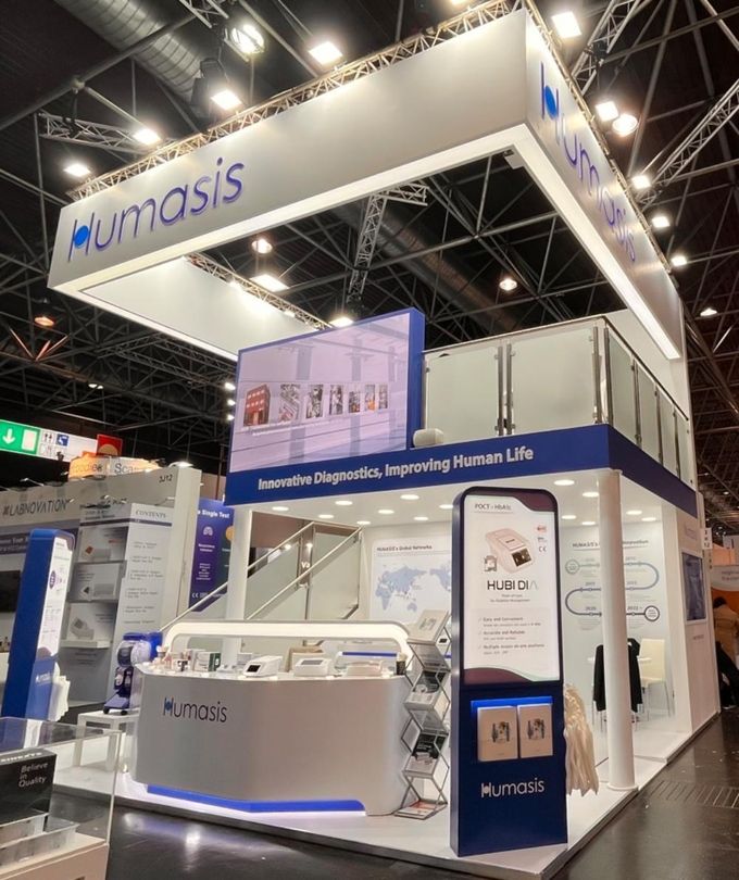 MEDICA 2022에 참여한 휴마시스 부스 모습 ⓒ 파이낸셜데일리 / 휴마시스