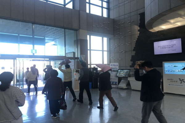 ‘2022 재난대응 안전한국훈련’ [지진대피훈련)ⓒ파이낸셜데일리/경북교육청정보센터