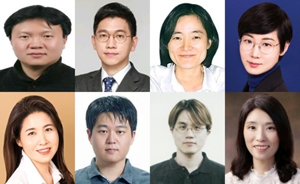 (윗줄 왼쪽부터)문성훈 부사장 배범희상무 손영아 상무 안희영 상무, (아래줄 왼쪽부터) 왕지연 상무 이병일 상무 이정원 부사장 한글라라 상무. ⓒ 파이낸셜데일리 / 삼성전자
