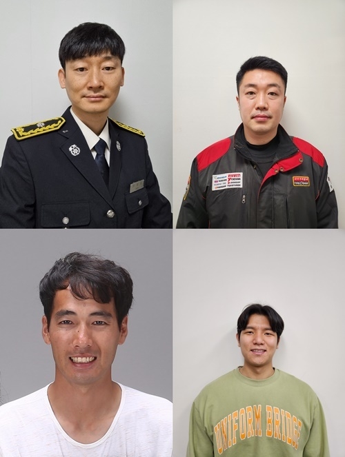 포스코히어로즈로 선정된 (왼쪽 위부터 시계방향으로) 김형학, 김인철, 박화영, 신용성 씨. ⓒ 파이낸셜데일리 / 포스코청암재단