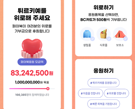 BC카드 튀르키예 강진 피해 성금 모금 캠페인 홍보 이미지. ⓒ 파이낸셜데일리 / BC카드