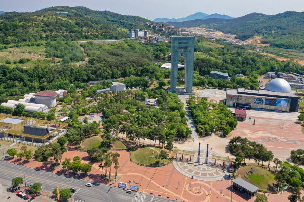 드론으로 내려다 본 엑스포 전경 ⓒ파이낸셜데일리/경주엑스포
