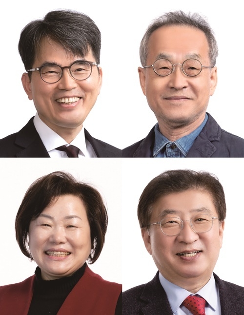 (사진 위쪽 좌측부터 시계방향으로) 과학상의 박제근 서울대 물리천문학부 교수, 교육상의 최재천 이화여대 석좌교수, 기술상의 박한오 ㈜바이오니아 대표이사, 봉사상의 열린여성센터 원장. ⓒ 파이낸셜데일리 / 포스코청암재단