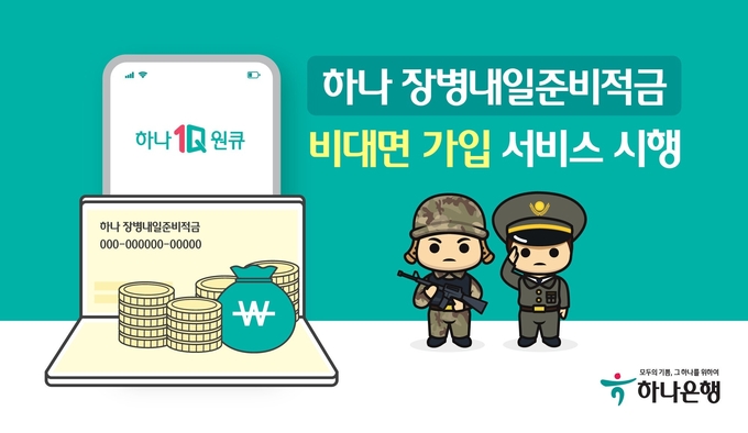 하나은행, 『하나 장병내일준비적금』 비대면 가입 서비스 시행 ⓒ 파이낸셜데일리 / 하나은행