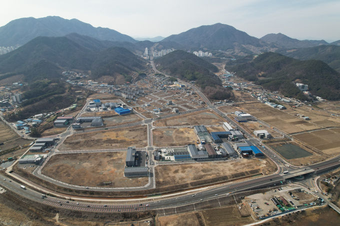 대우건설이 공급중인 창원 '동전일반산업단지' 실사항공촬영 전경 ⓒ 파이낸셜데일리 / 대우건설