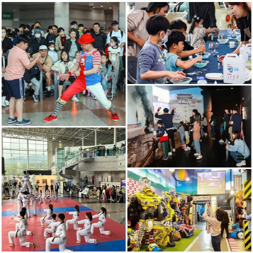 가족단위 관람객들은 공원이 준비한 다양한 이벤트를 즐기며 ⓒ파이낸셜데일리/경주엑스포