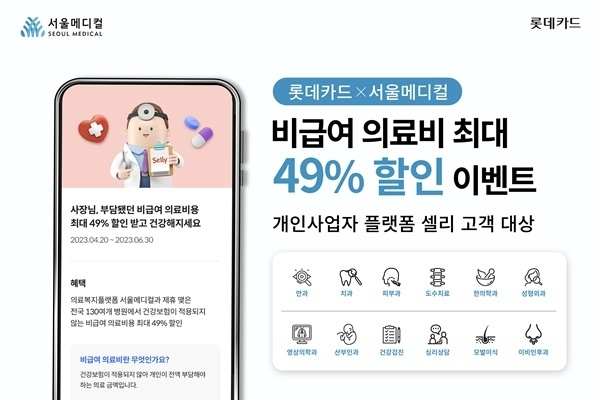 셀리 비급여 의료혜택 서비스 홍보 이미지. ⓒ 파이낸셜데일리 / 롯데카드