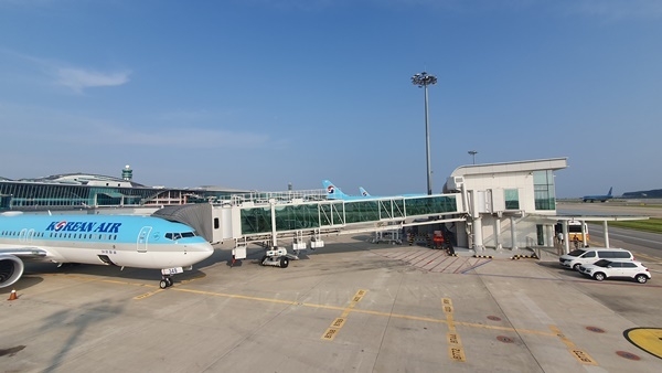 인천공항 제2여객터미널 계류장에서 운영 중인 원격탑승시설의 모습. ⓒ 파이낸셜데일리 / 인천국제공항