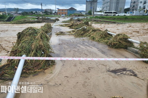  지난해 태풍때 침수된 불국동 구정 잠수교, ⓒ파이낸셜데일리/경주시