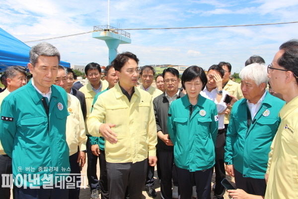 김병욱의원 형산강과 오천읍 냉천의 수해복구 상황을 점검ⓒ파이낸셜데일리/국민의힘