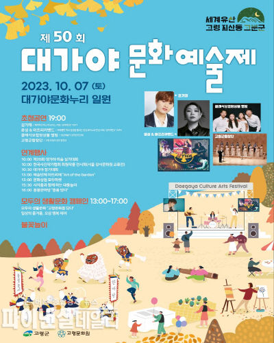 ‘제50회 대가야문화예술제’ 포스터 ⓒ파이낸셜데일리/고령군