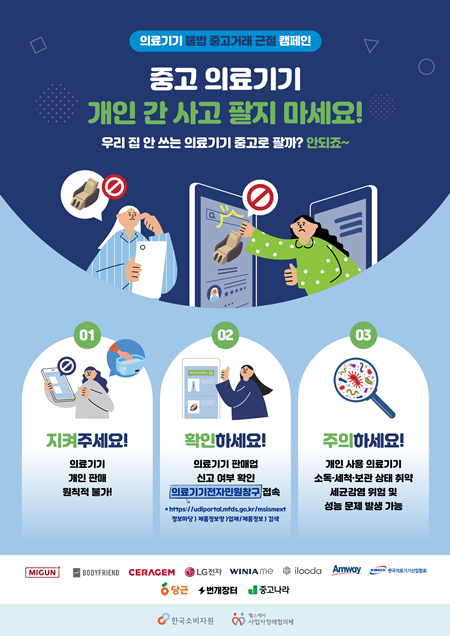 의료기기 불법 중고거래 근절 캠페인 포스터. ⓒ 파이낸셜데일리 / 한국소비자원