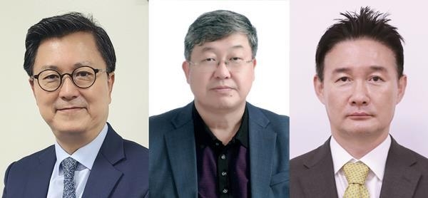 (왼쪽부터) 동아오츠카 조익성 부회장, 동아오츠카 박철호 대표이사 사장, 동천수 주재현 대표이사 사장. ⓒ 파이낸셜데일리 / 동아쏘시오그룹